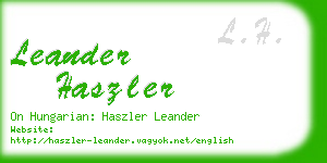 leander haszler business card